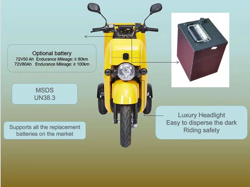 Food delivery electric cargo scooter in the USA